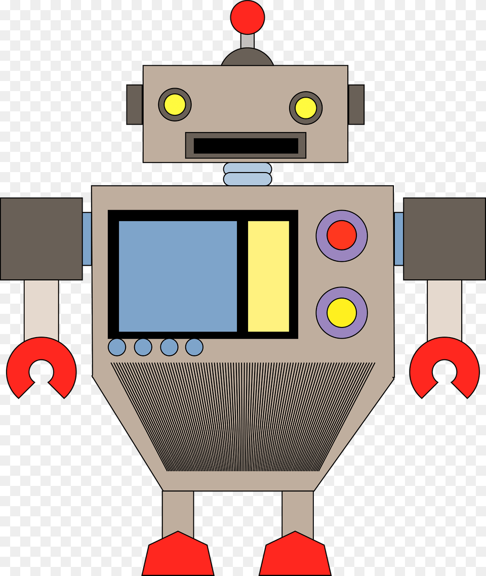 Robot Brown Face And Body Clipart Free Png Download