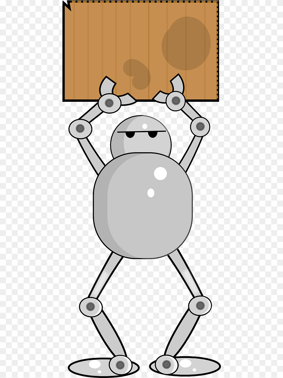 Robot Carrying A Sign, Book, Comics, Publication, Device Free Png Download
