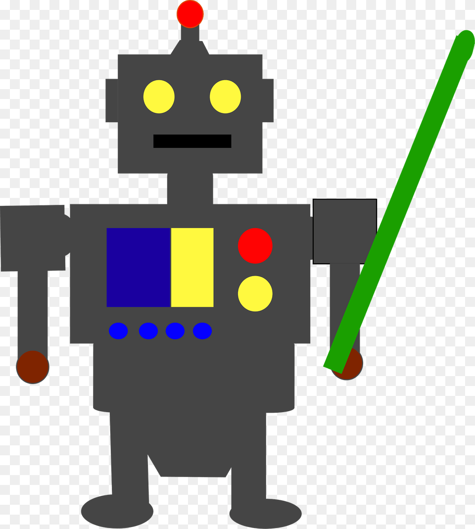 Robot Dark Gray Face And Body Clipart Png