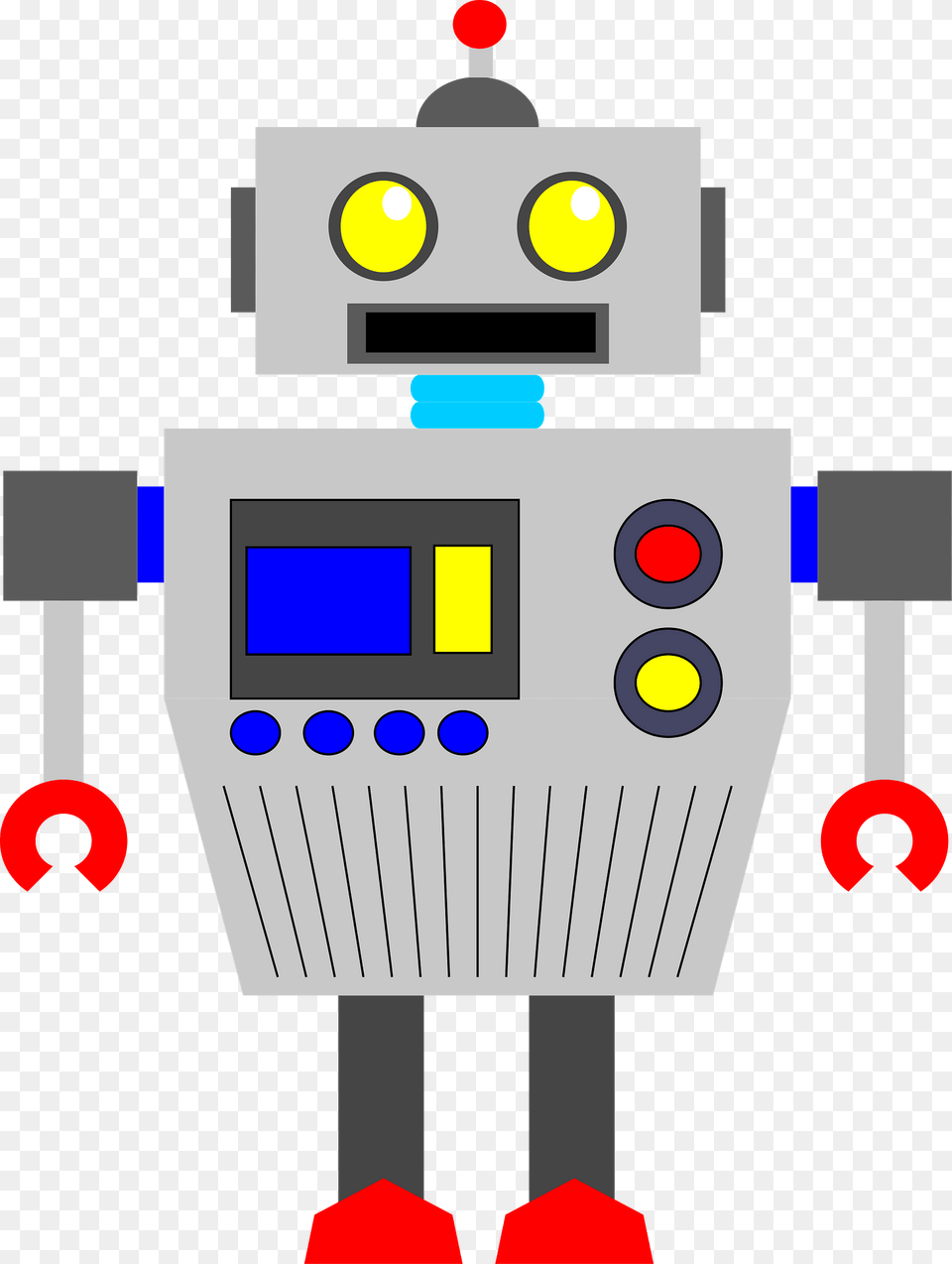 Robot Gray Face And Body Clipart, Business Card, Paper, Text Free Png