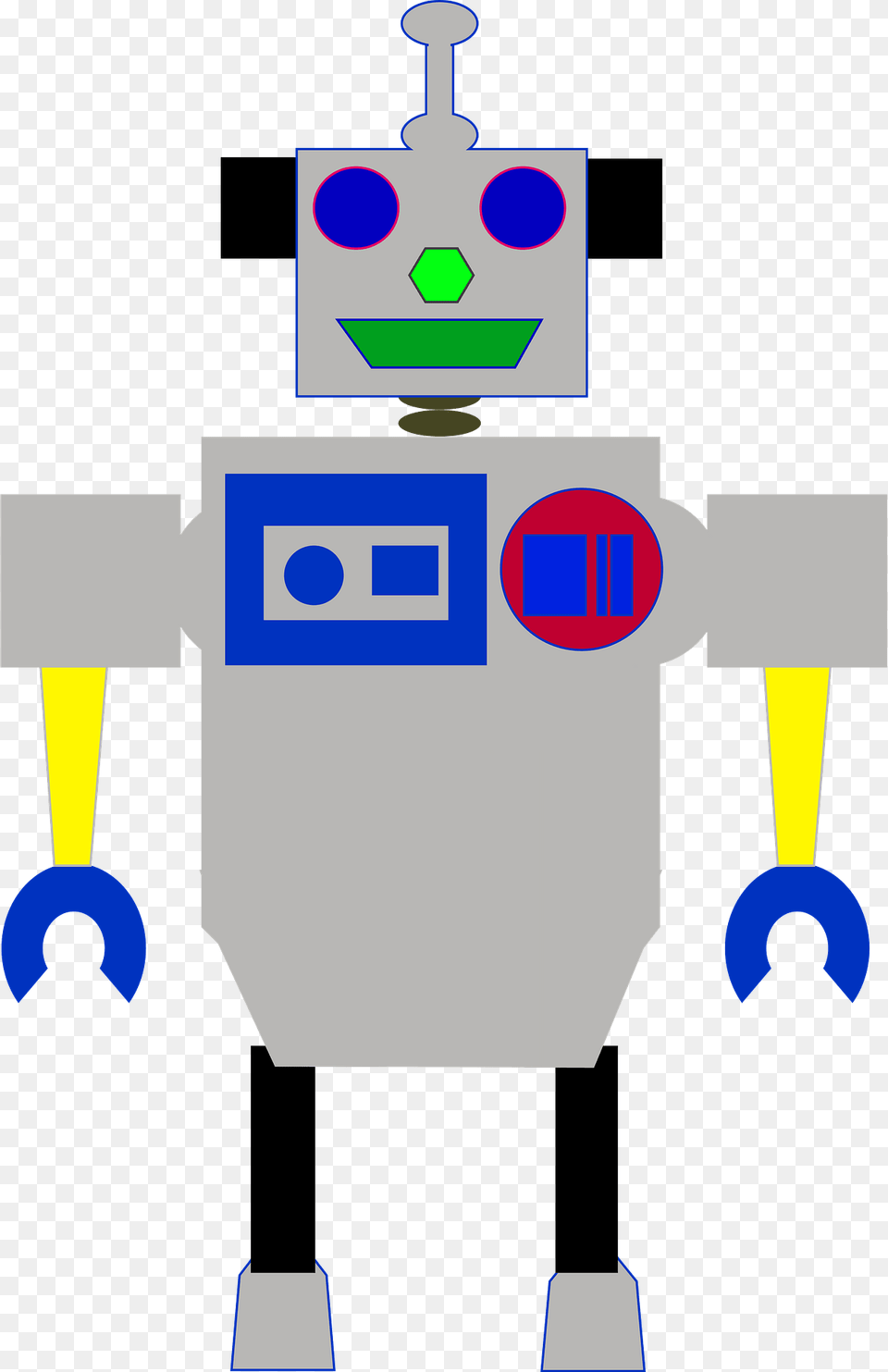 Robot Gray Face And Body Clipart Png Image