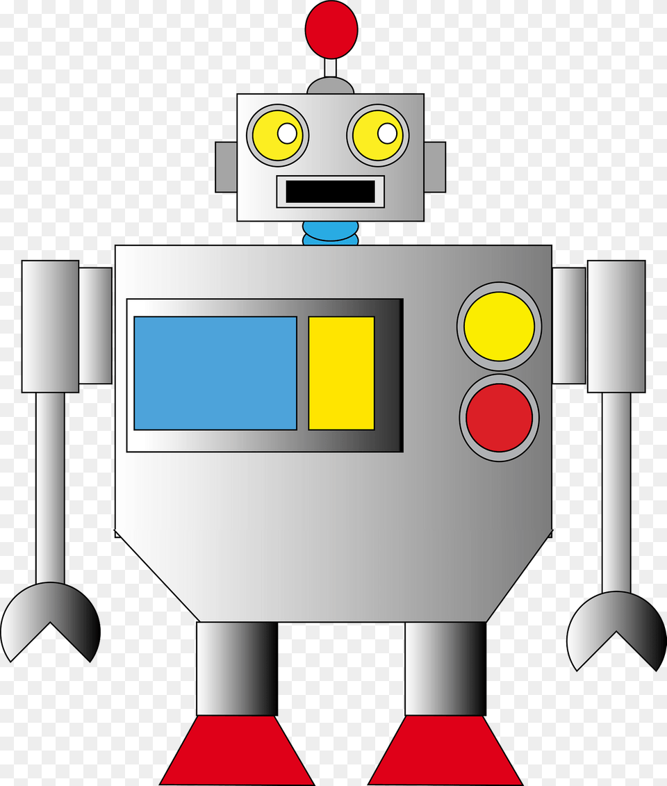 Robot Gray Face And Body Clipart, Gas Pump, Machine, Pump Free Png