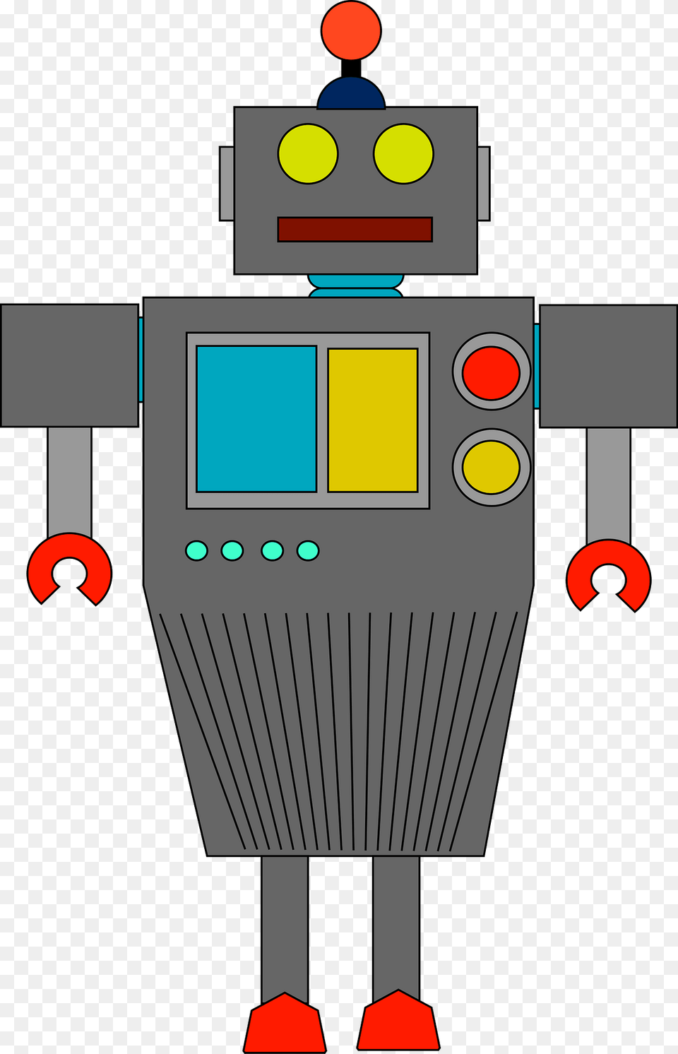 Robot Gray Face And Body Clipart Free Transparent Png