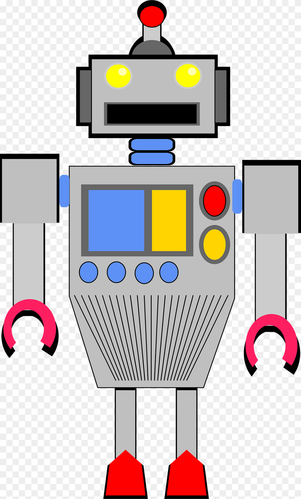 Robot Gray Face And Body Clipart Free Png Download