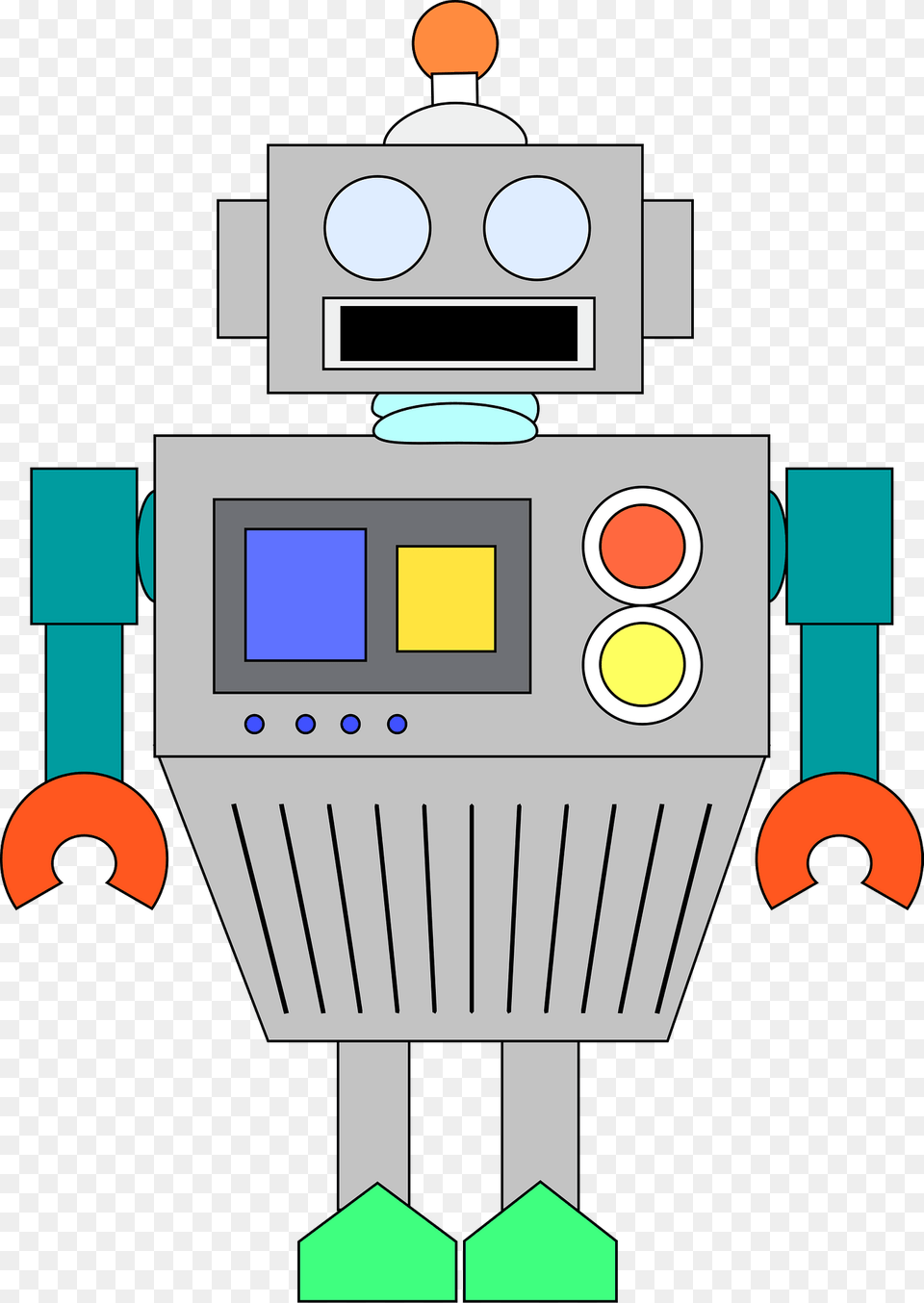 Robot Gray Face And Body Clipart, Person Free Transparent Png