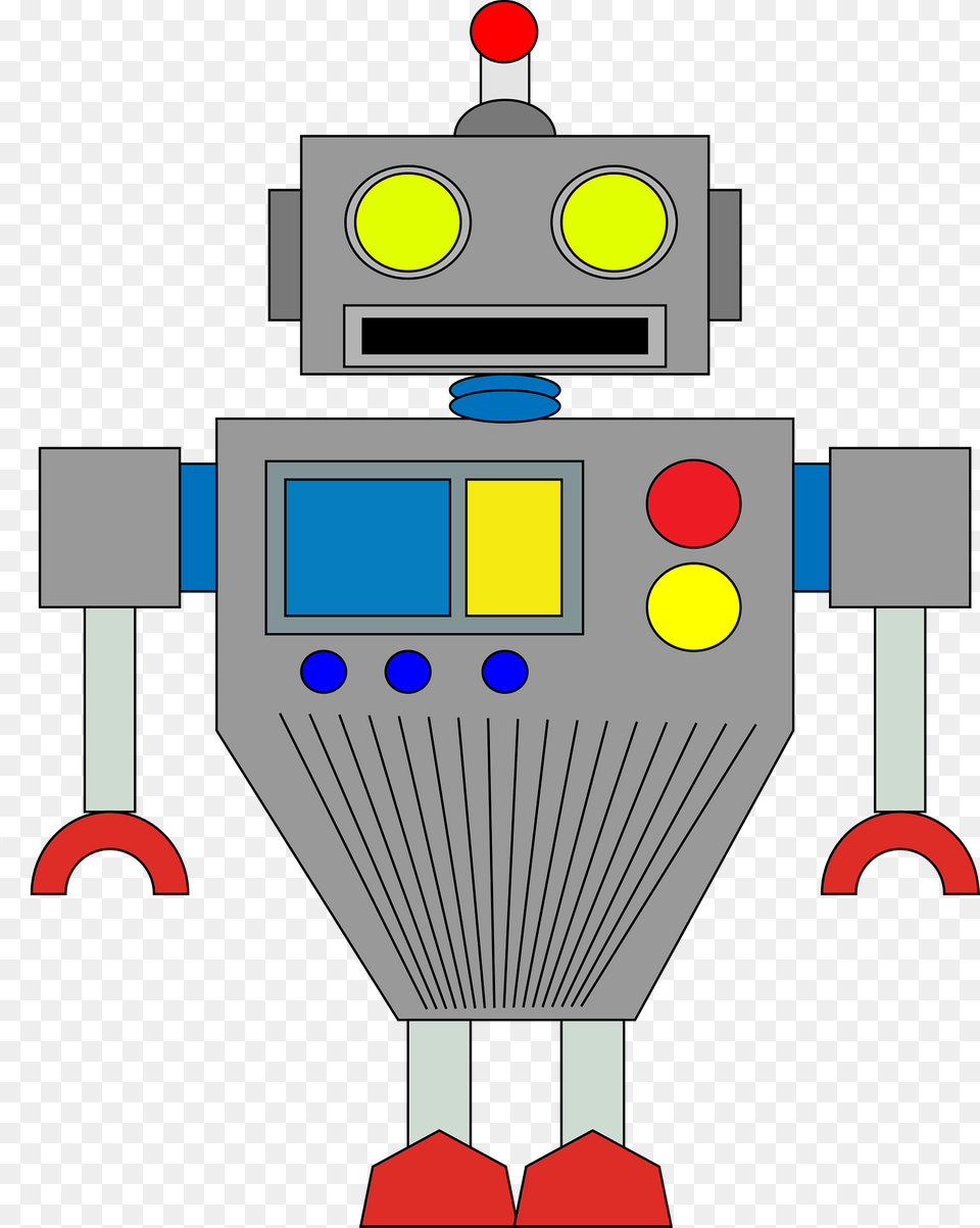 Robot Gray Face And Body Clipart Png Image