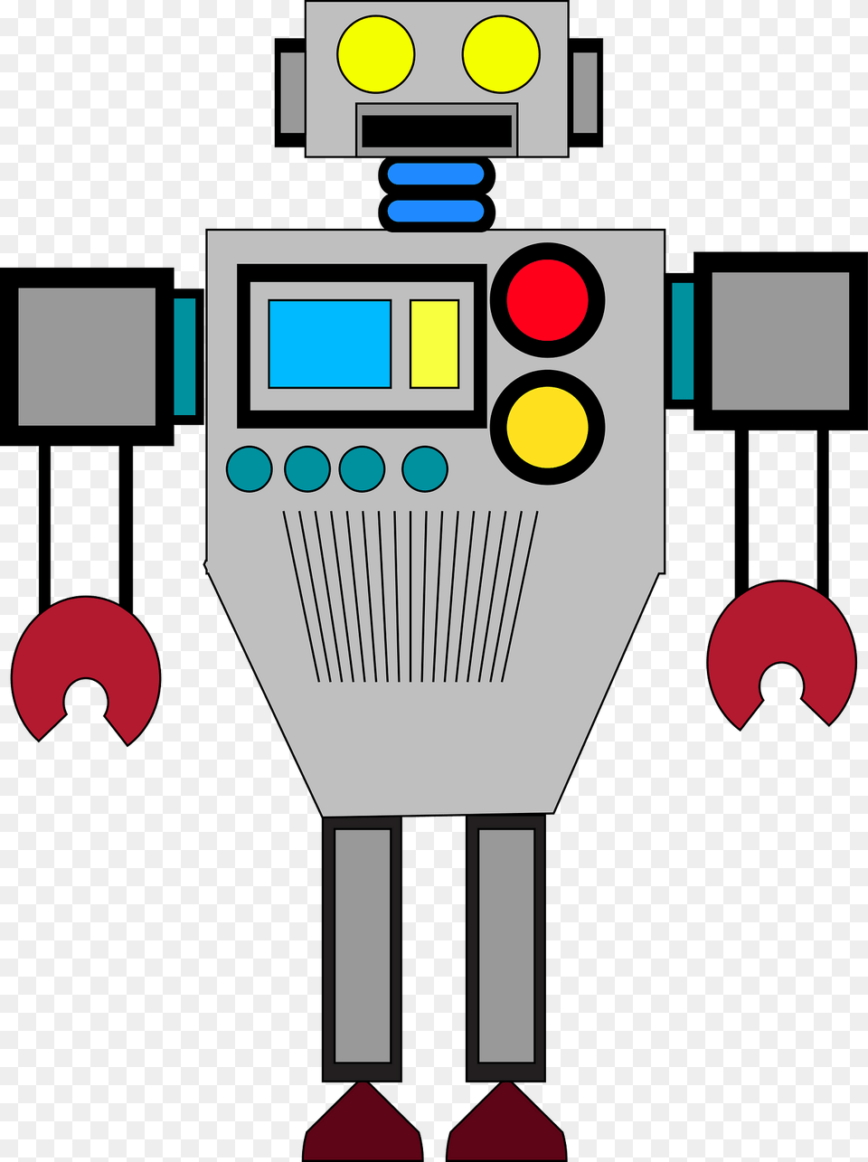 Robot Gray Face And Body Clipart, Scoreboard Free Png Download
