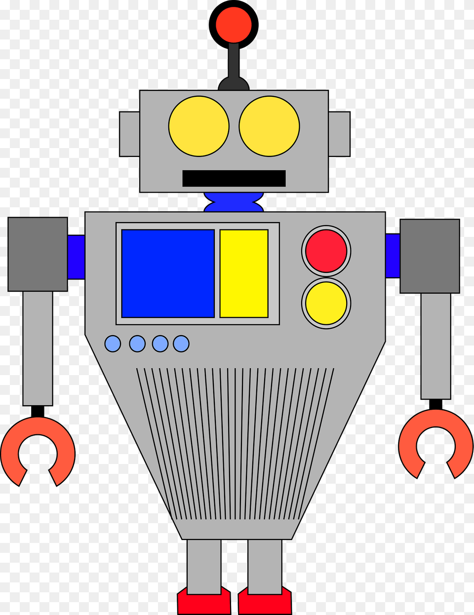 Robot Gray Face And Body Clipart Free Transparent Png