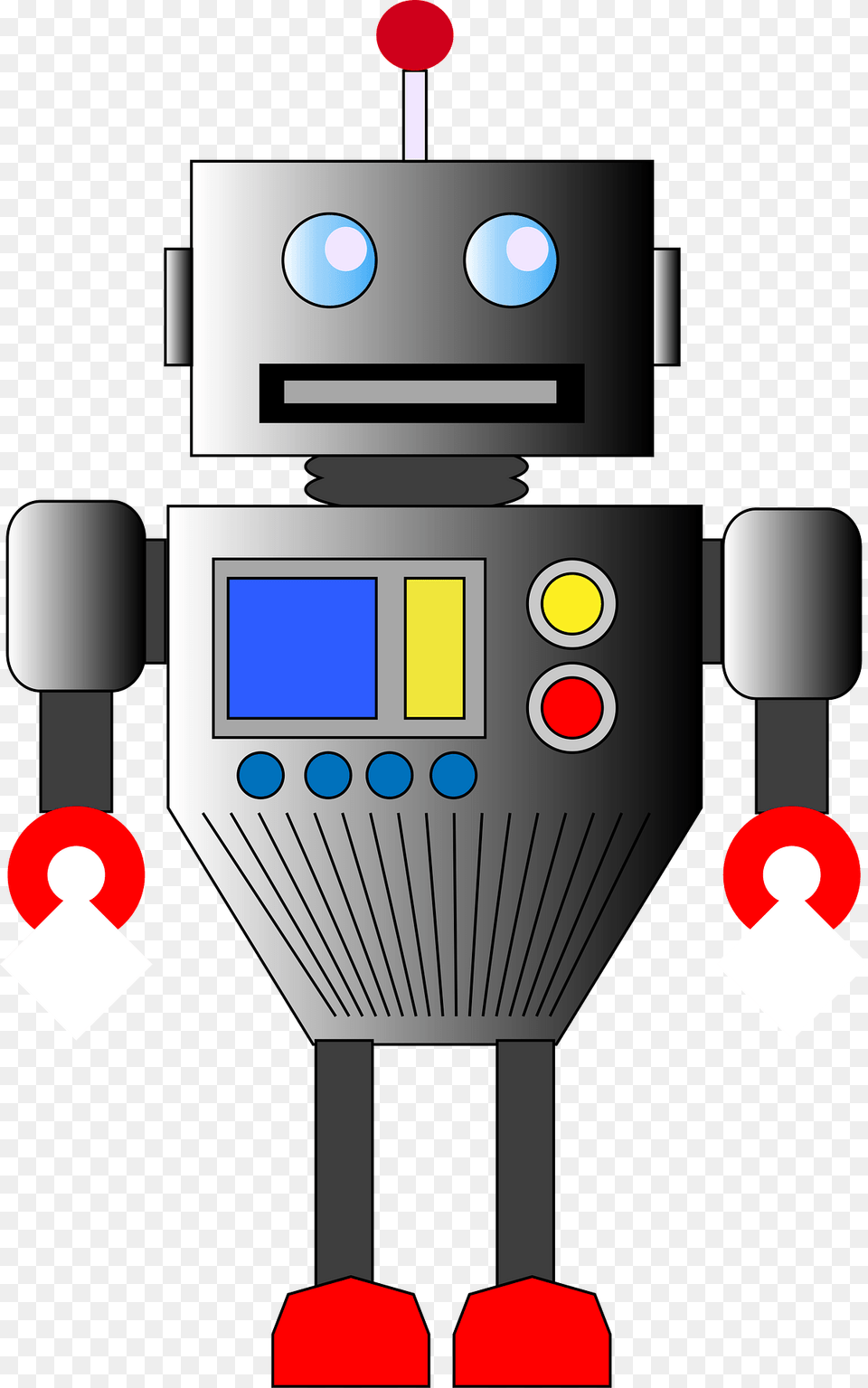 Robot Gray Face And Body Clipart, Dynamite, Weapon Png Image