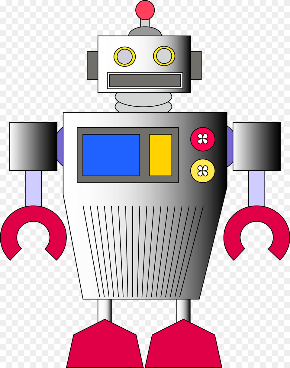 Robot Gray Face And Body Clipart Free Png Download