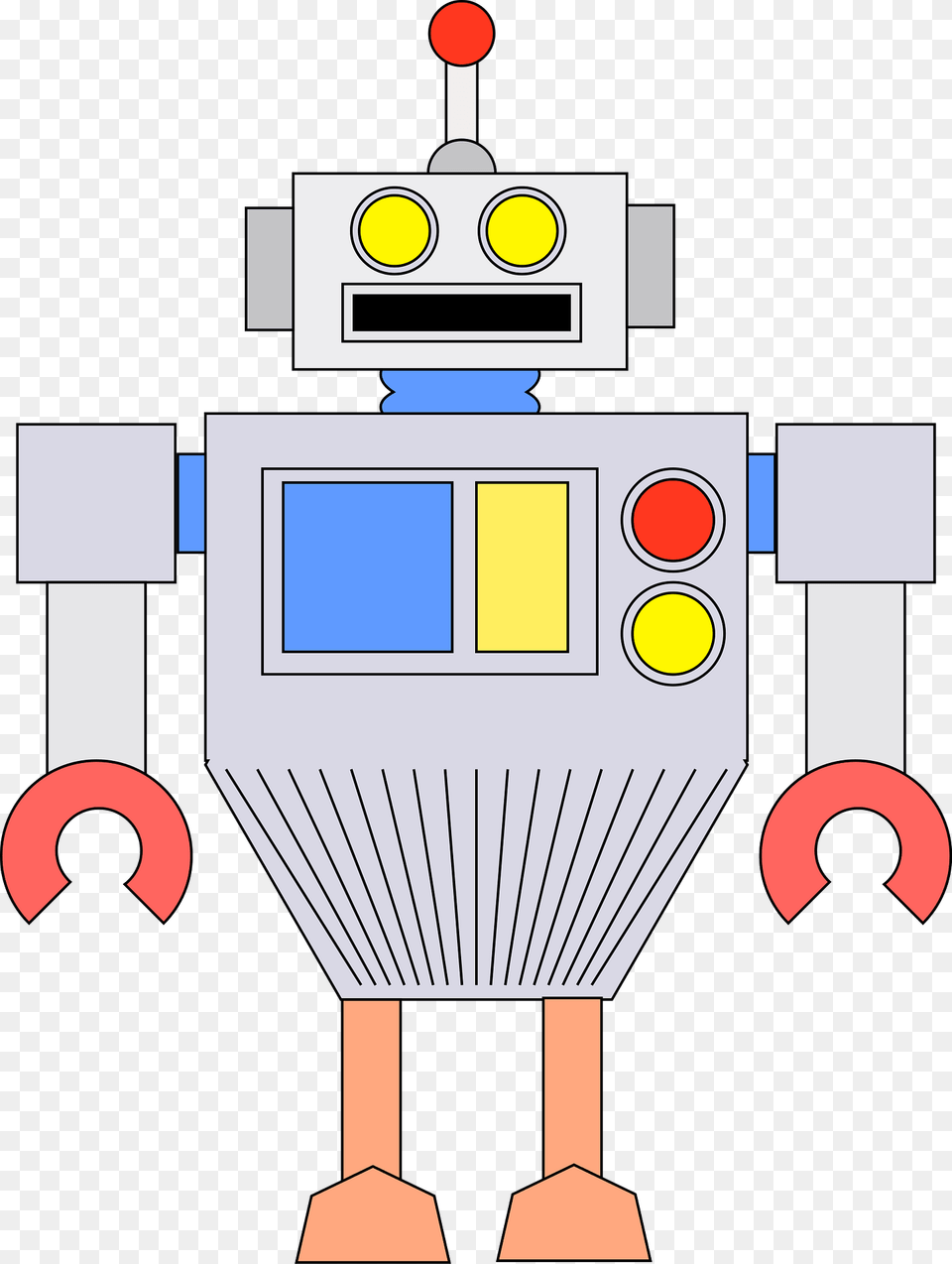 Robot Gray Face And Body Clipart Free Png Download