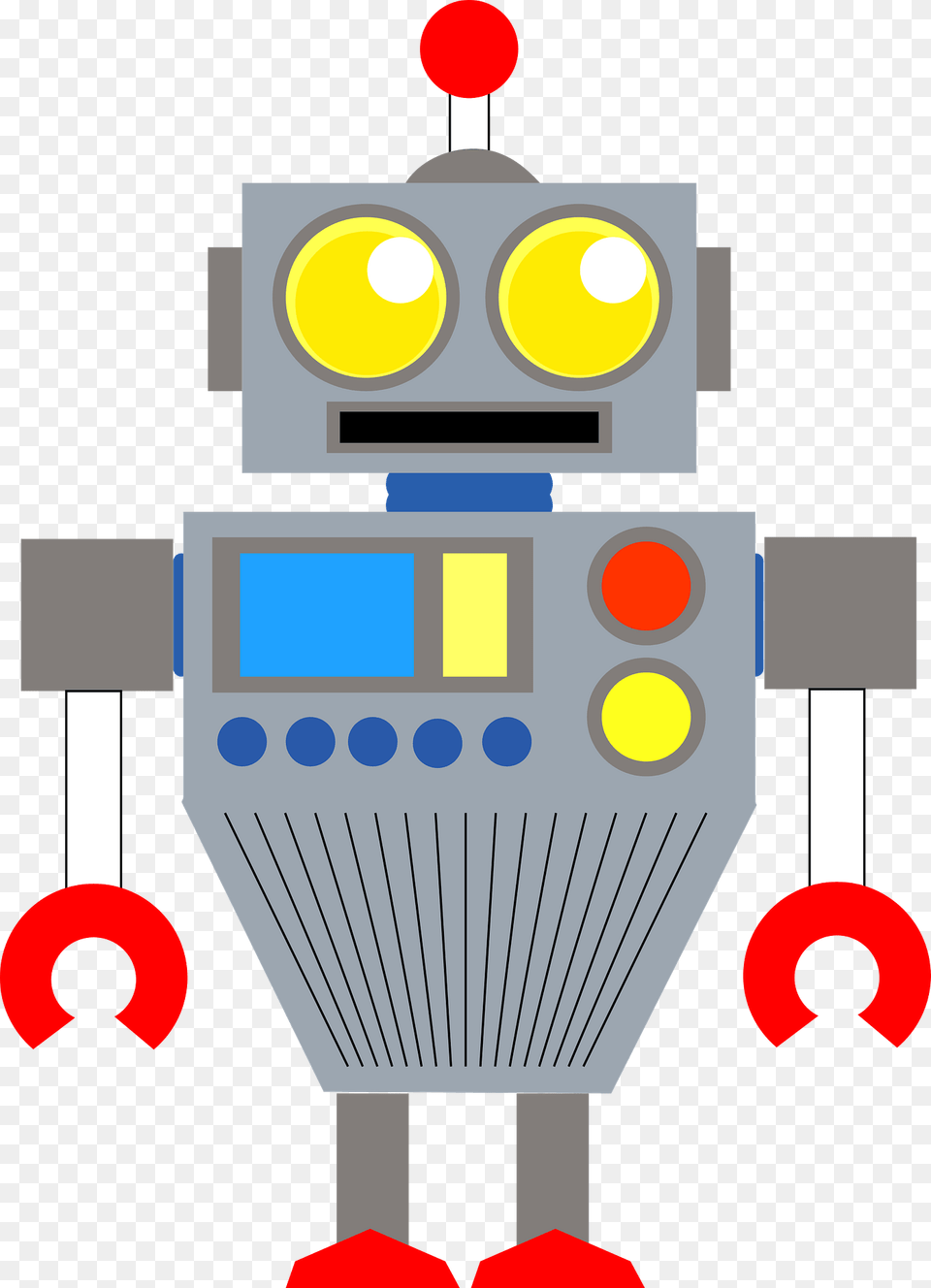 Robot Gray Face And Body Clipart, Mailbox Free Png