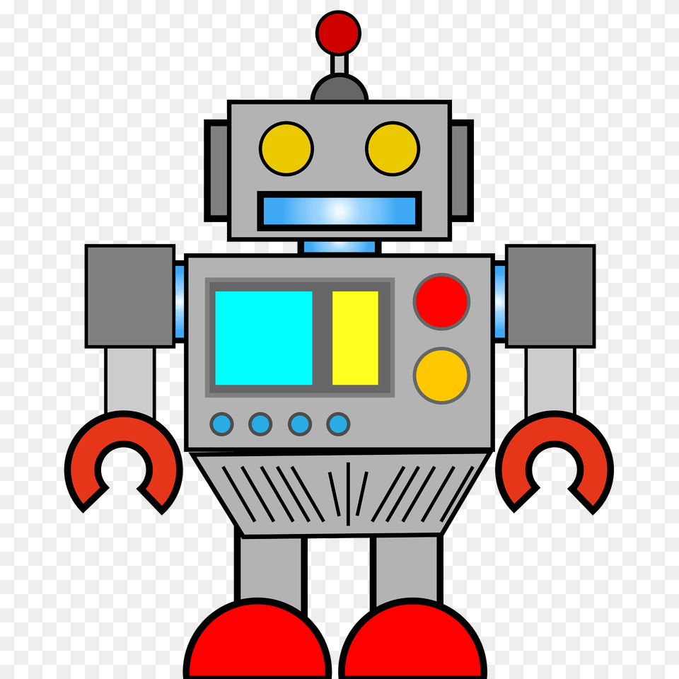 Robot Gray Face And Body Clipart Free Png Download