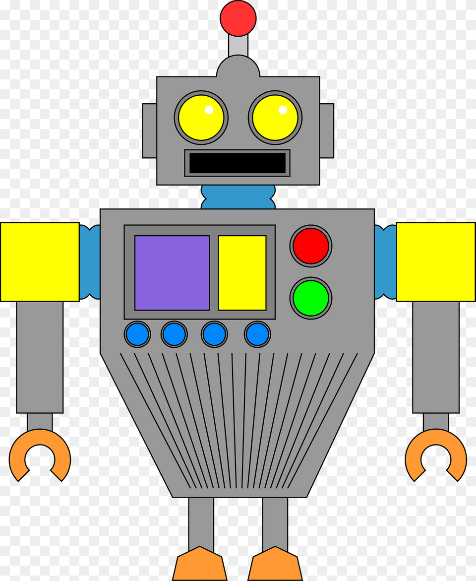 Robot Gray Face And Body Clipart Free Png Download