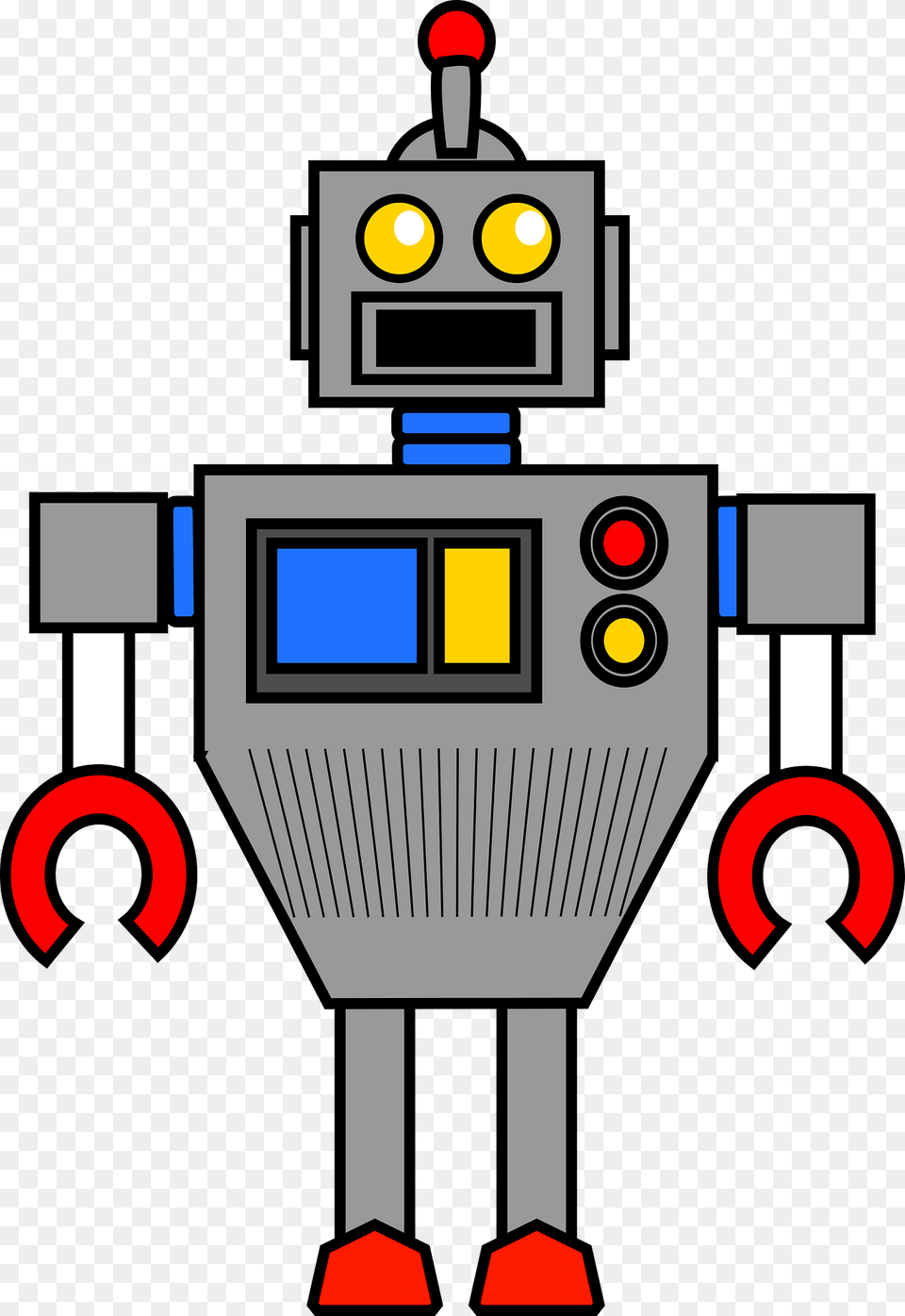 Robot Gray Face And Body Clipart, Person Free Png Download