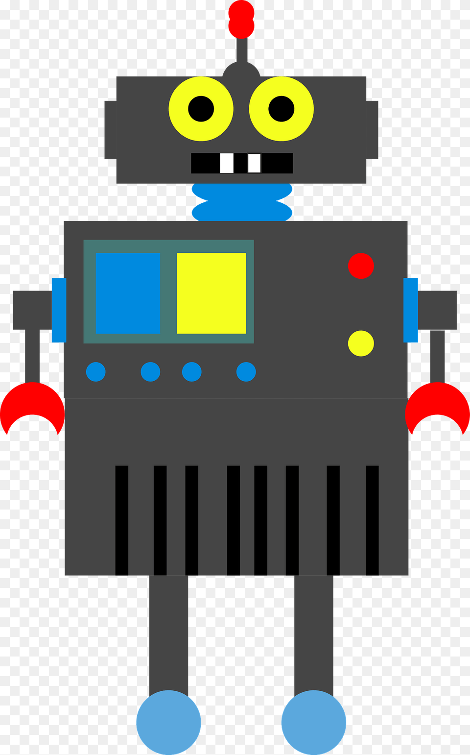 Robot Gray Face And Body Clipart Free Transparent Png