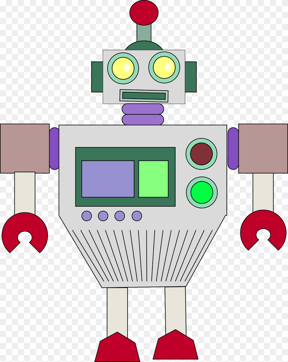 Robot Gray Face And Body Clipart Free Transparent Png