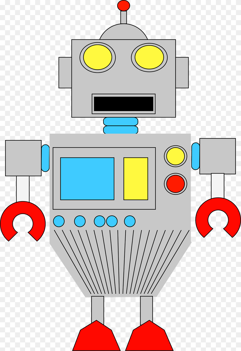 Robot Gray Face And Body Clipart, Gas Pump, Machine, Pump Free Png
