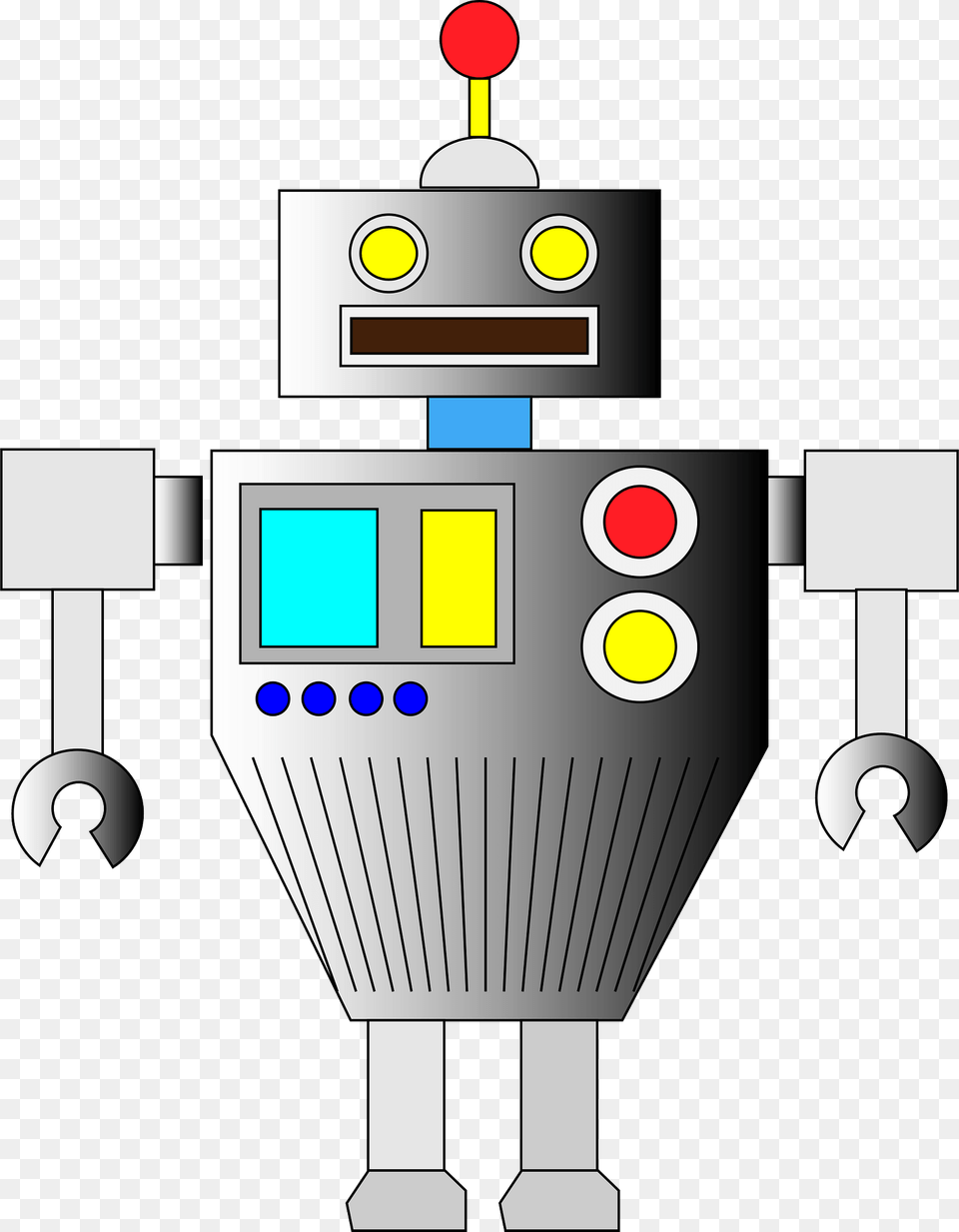 Robot Gray Face And Body Clipart, Gas Pump, Machine, Pump Free Png Download