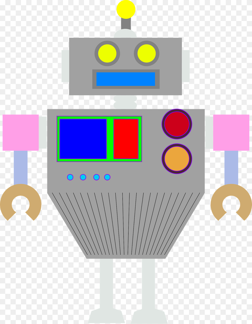 Robot Gray Face And Body Clipart Free Transparent Png