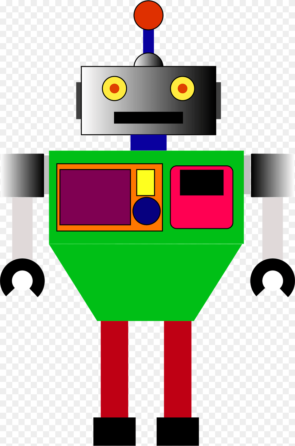 Robot Gray Face And Green Body Clipart, Gas Pump, Machine, Pump Free Png Download