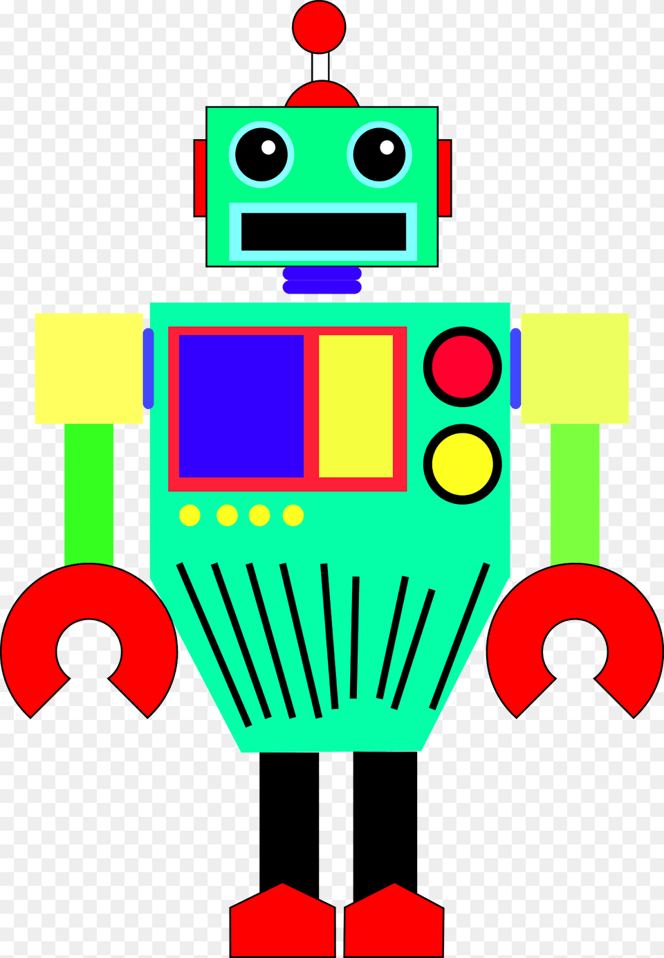Robot Green Face And Body Clipart, Dynamite, Weapon Png Image