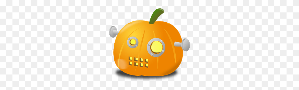 Robot Halloween Pumpkin, Food, Plant, Produce, Vegetable Free Png