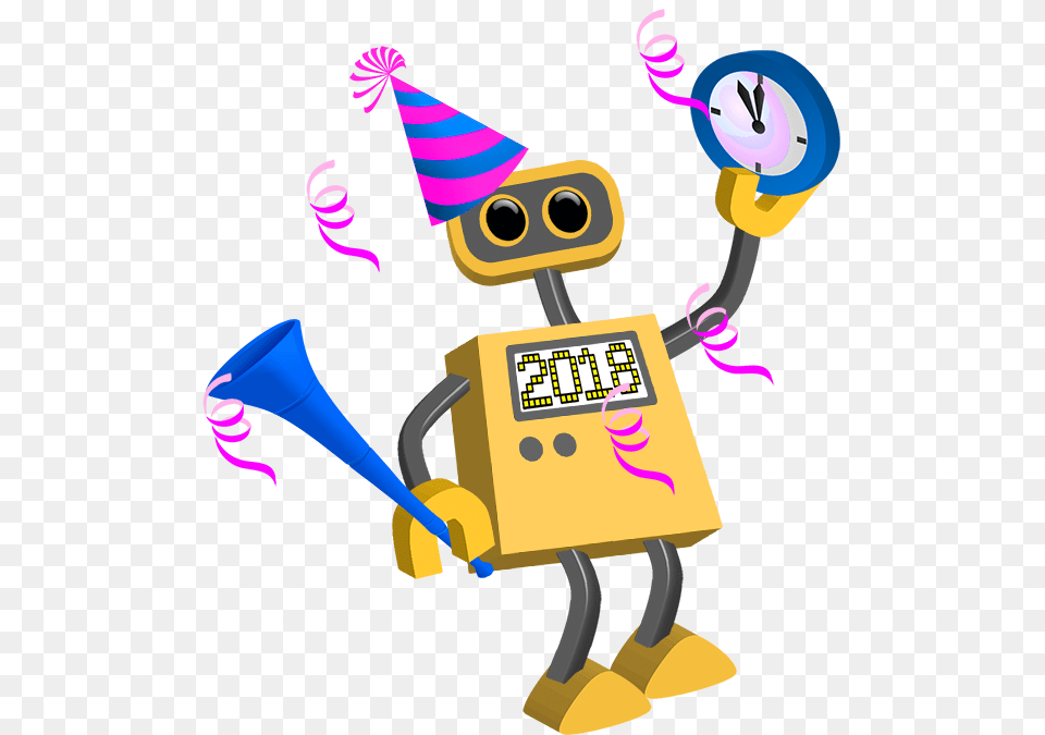 Robot Happy New Year Tim, Bulldozer, Machine Free Png Download