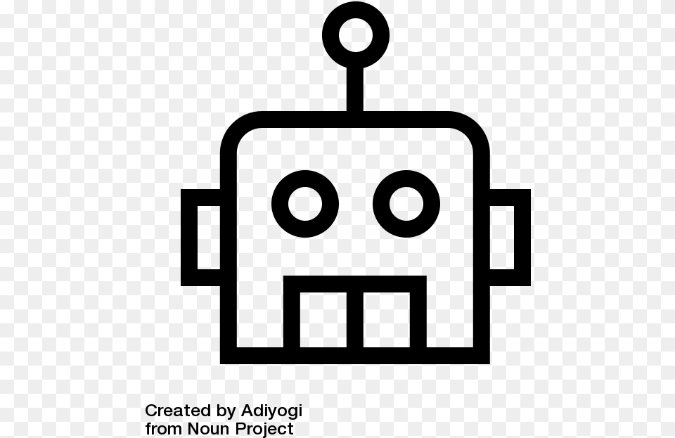Robot Head Icon, Gray Png Image