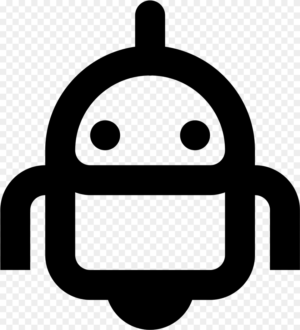 Robot Icon, Gray Free Png Download