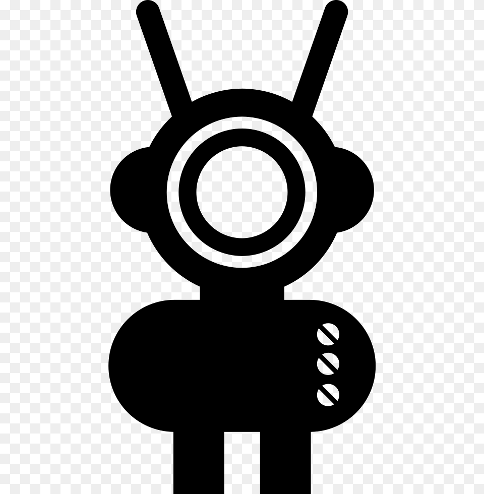 Robot Of Rounded Head Robot, Stencil, Device, Grass, Lawn Png Image