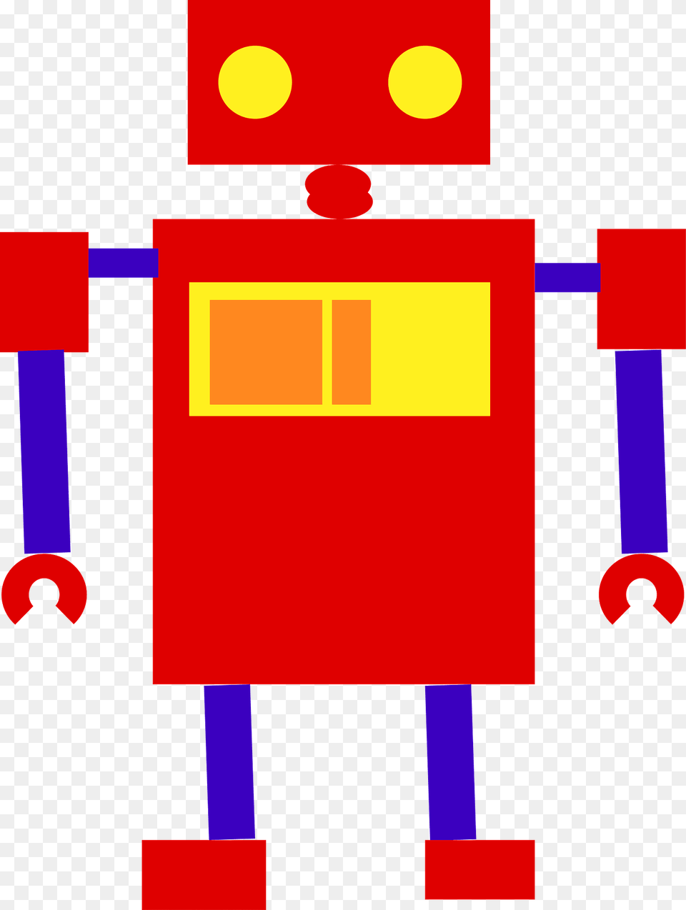 Robot Red Face And Body Clipart Png Image