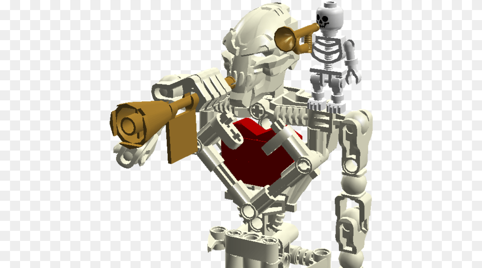 Robot Technology Machine Lego Skeleton With Trumpet, Mortar Shell, Weapon, Baby, Person Free Png Download