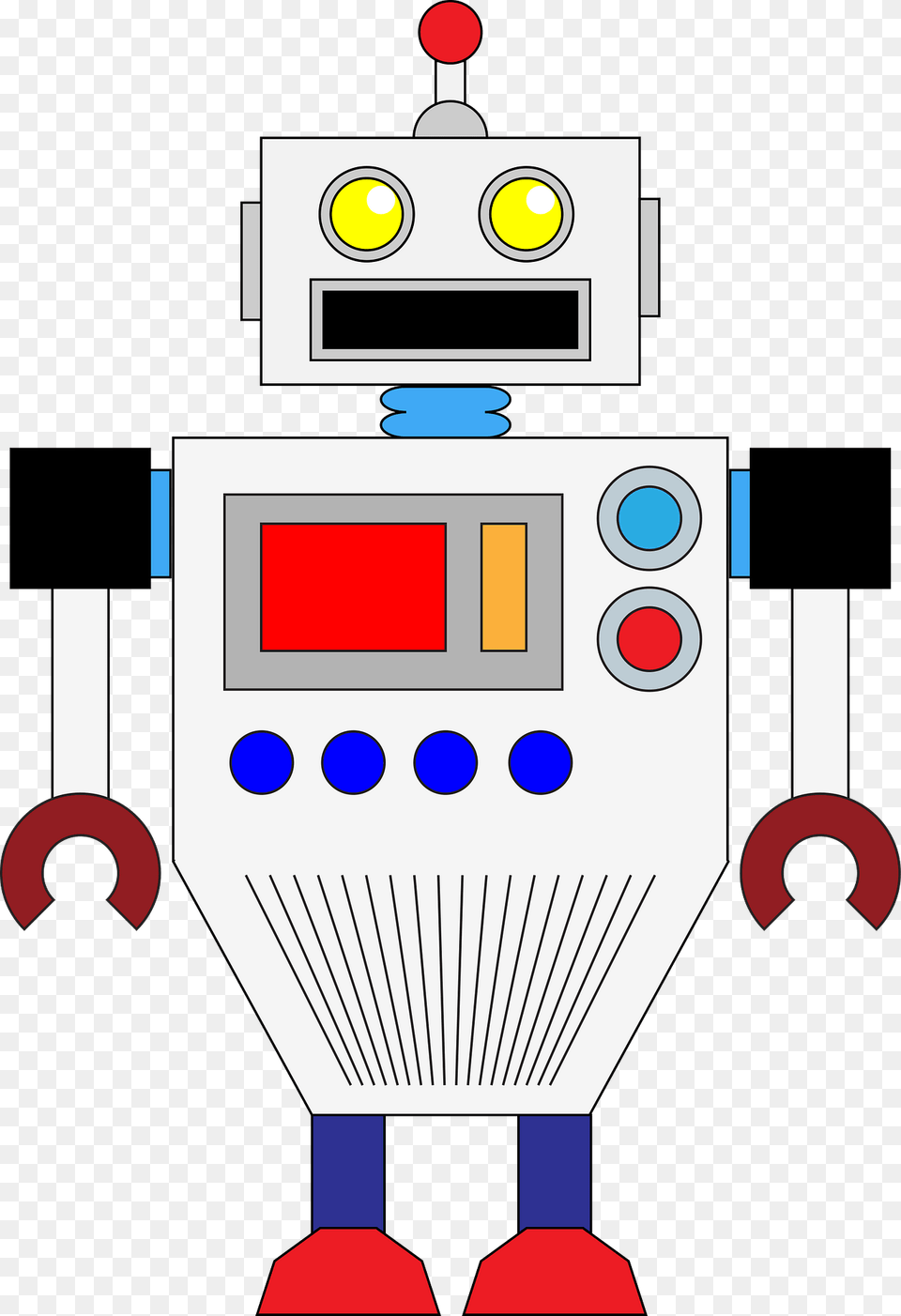 Robot White Face And Body Clipart Free Transparent Png