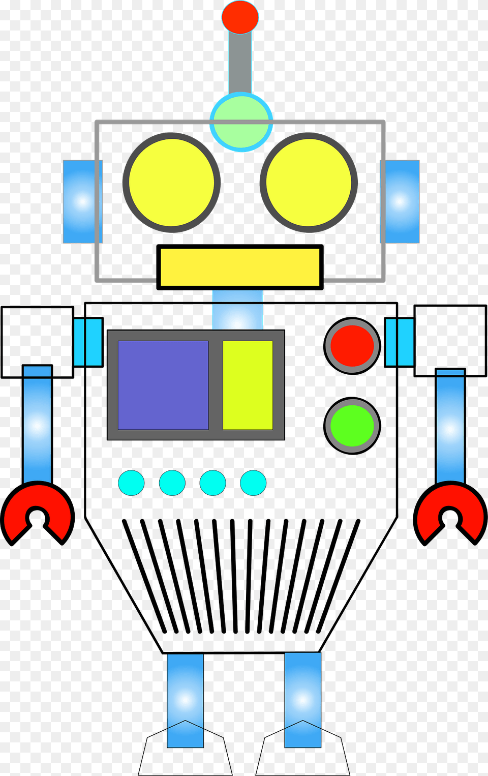 Robot White Face And Body Clipart, Dynamite, Weapon Png