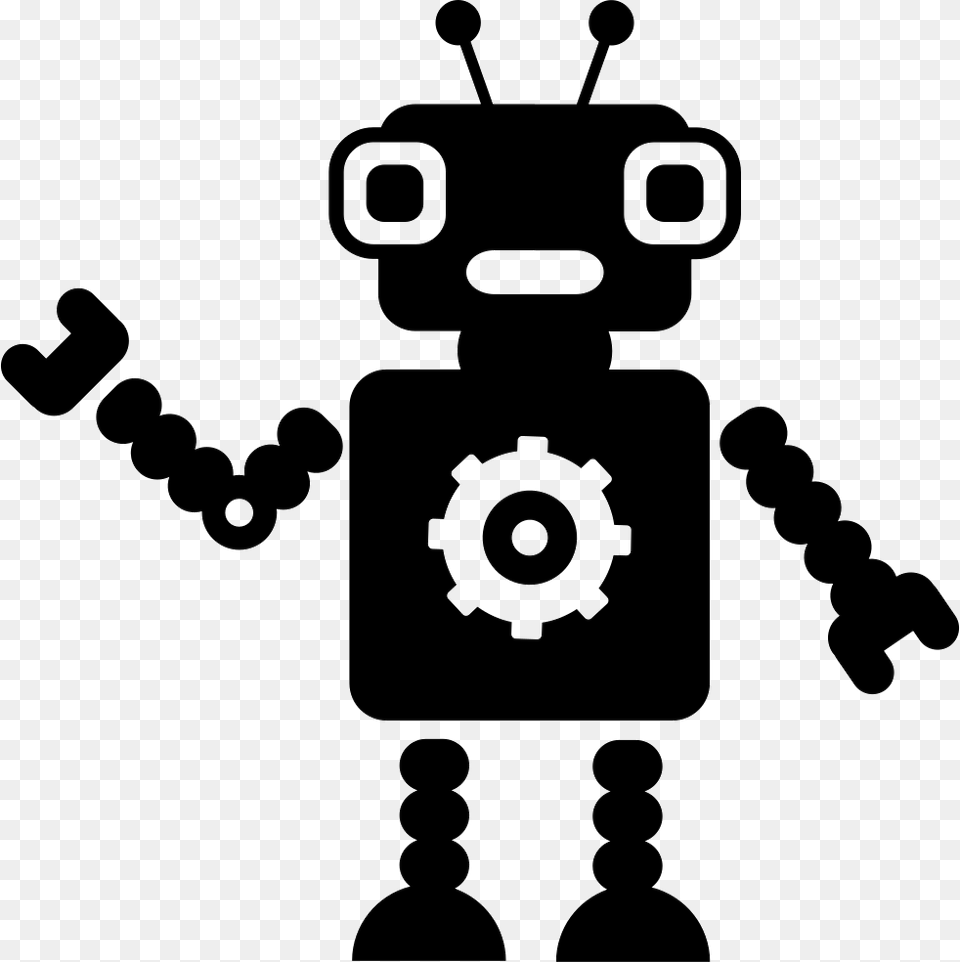 Robot With A Gear Computer Science Transparent Background, Bulldozer, Machine Png