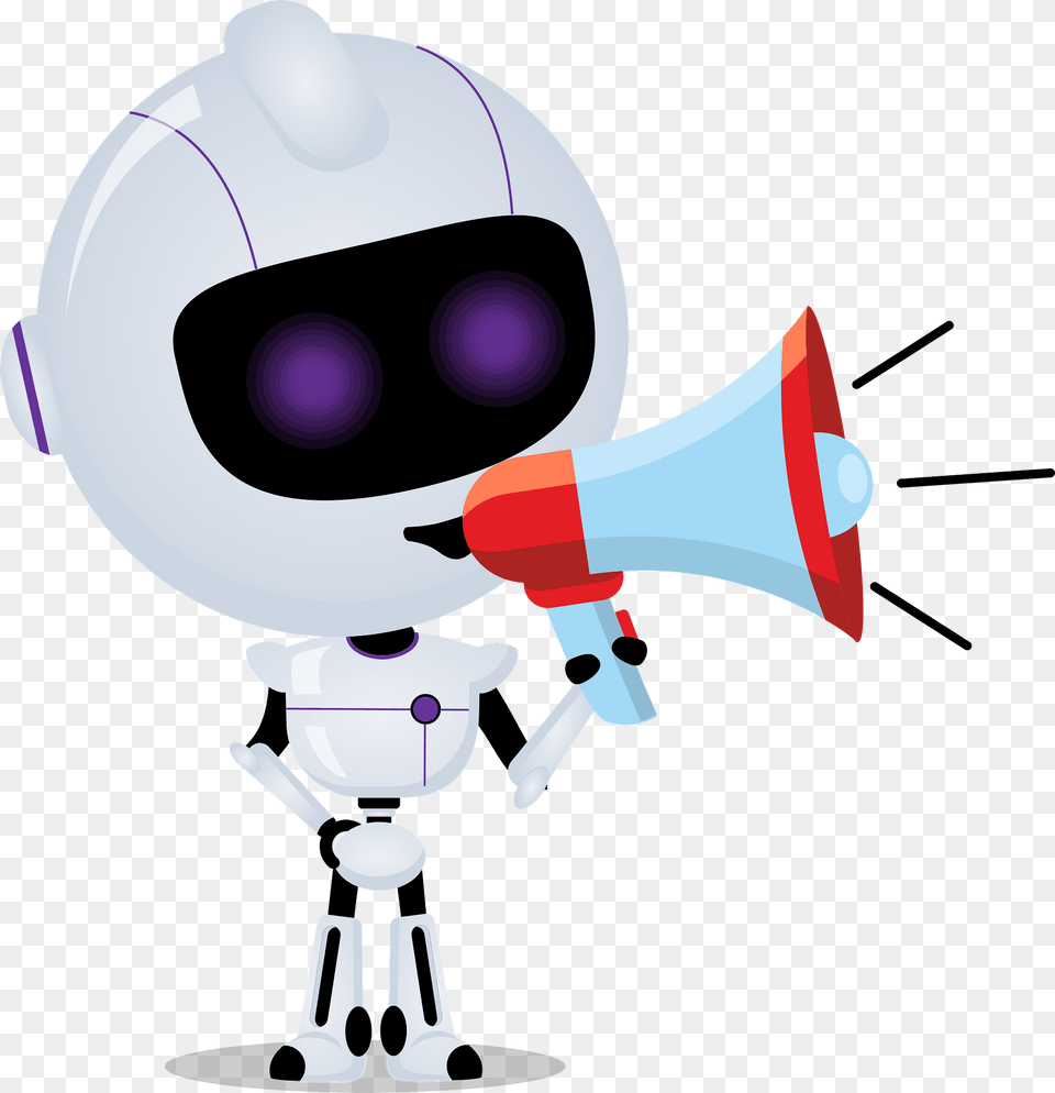 Robot With A Megaphone Clipart Png