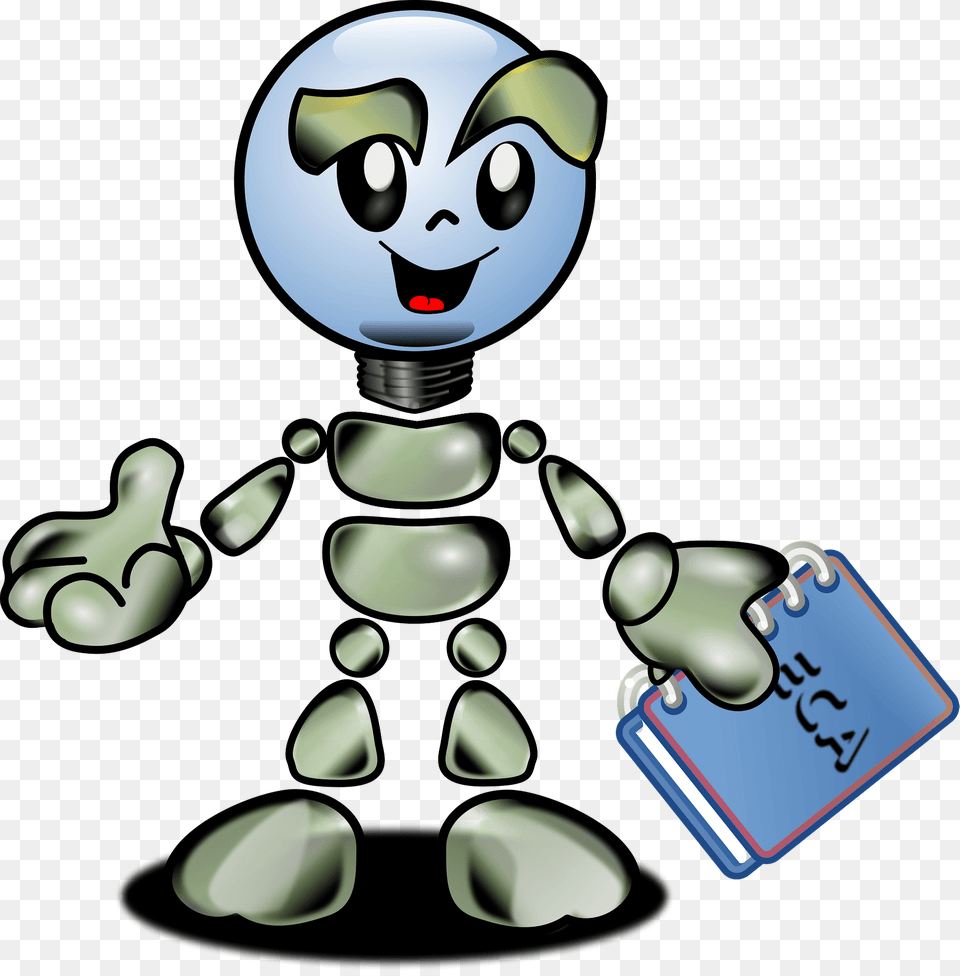 Robot With A Notebook Clipart, Baby, Person Png