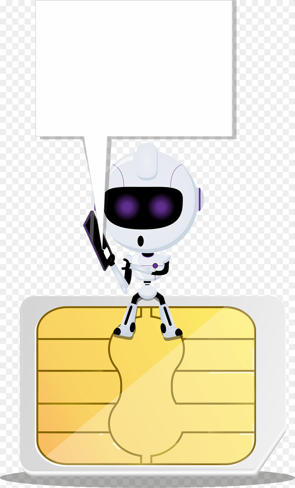 Robot With A Sim Card Clipart, Person Free Transparent Png