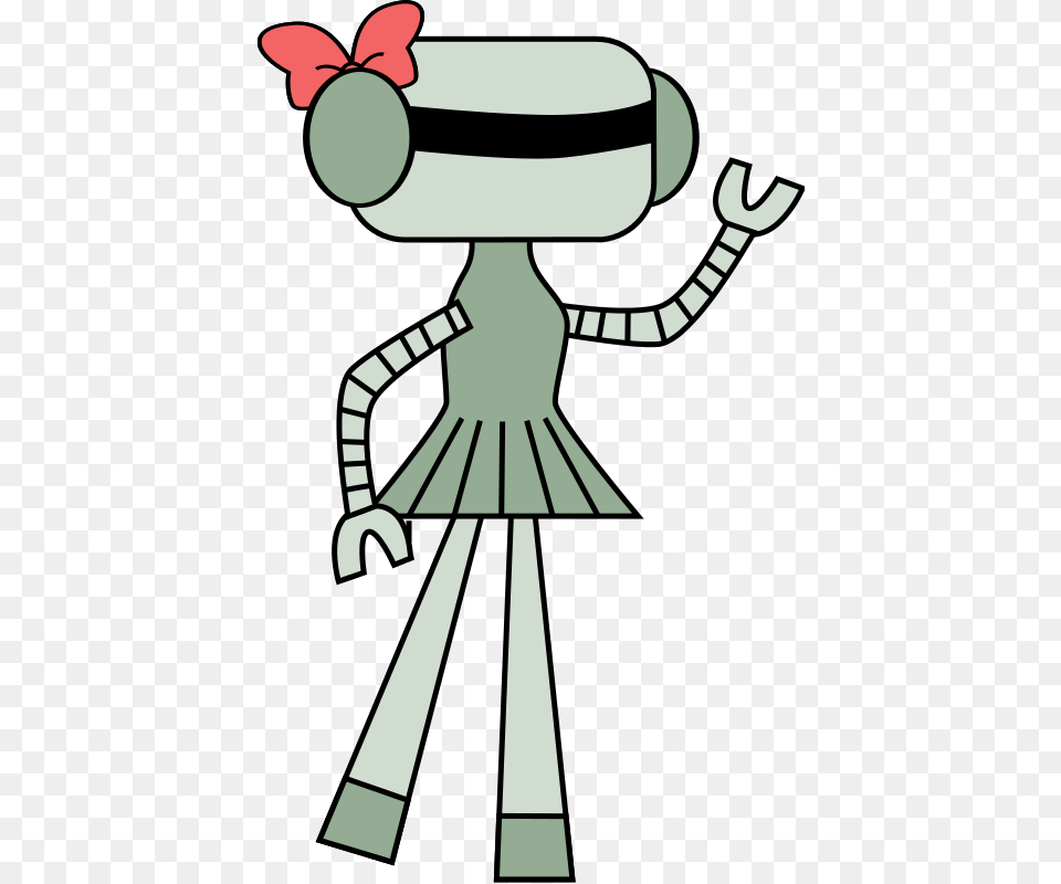 Robot With Bow Girl Robot Clipart, Person Free Transparent Png