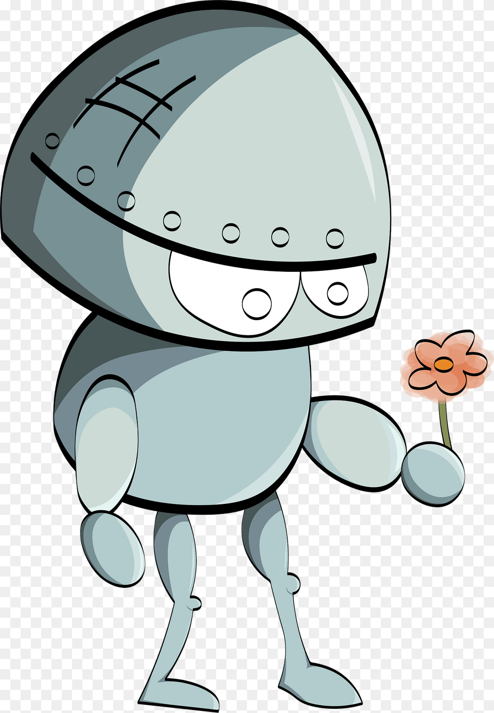 Robot With Flower Clipart, Art, Cartoon, Animal, Fish Png