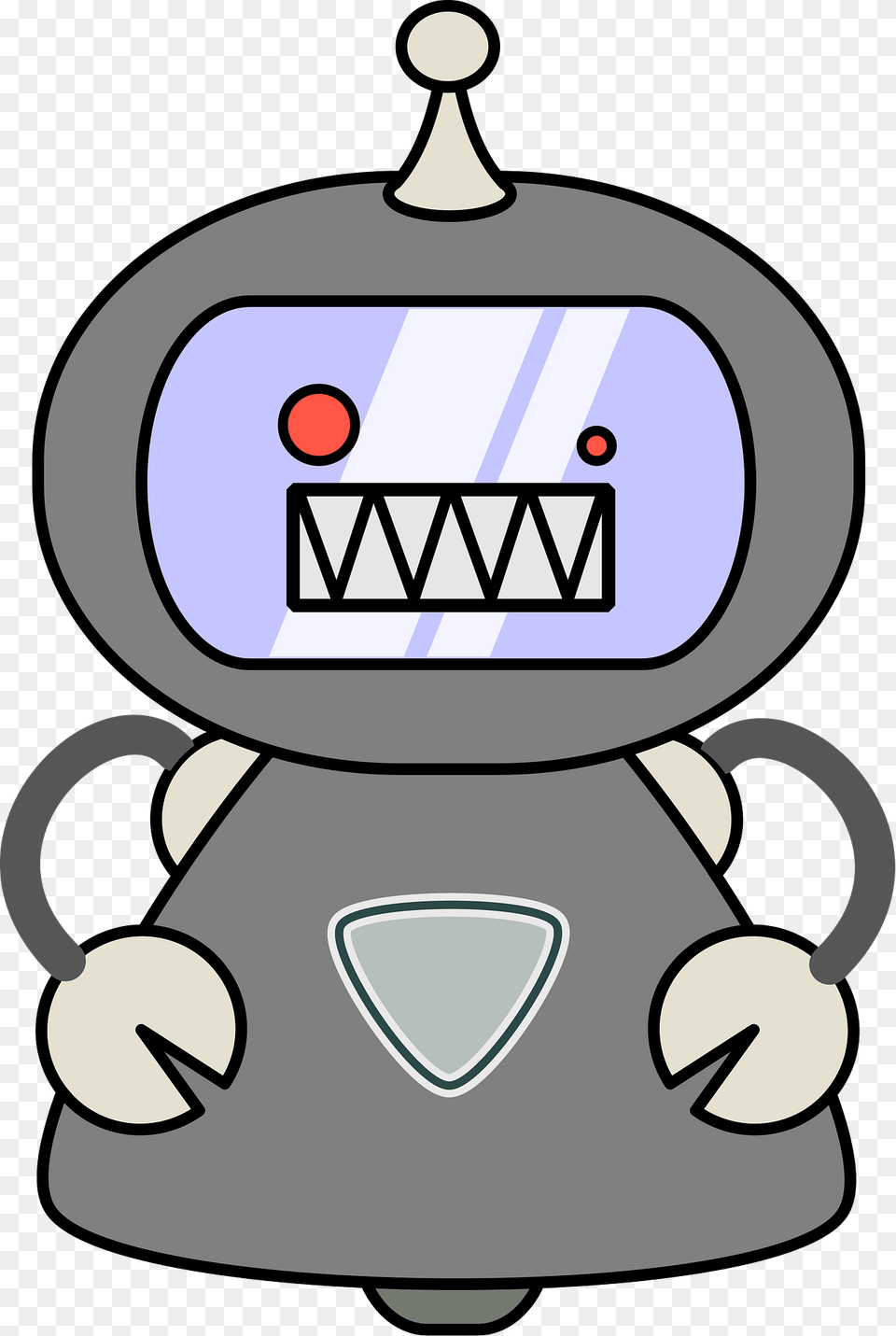 Robot With One Wheel Clipart, Sticker Free Png Download