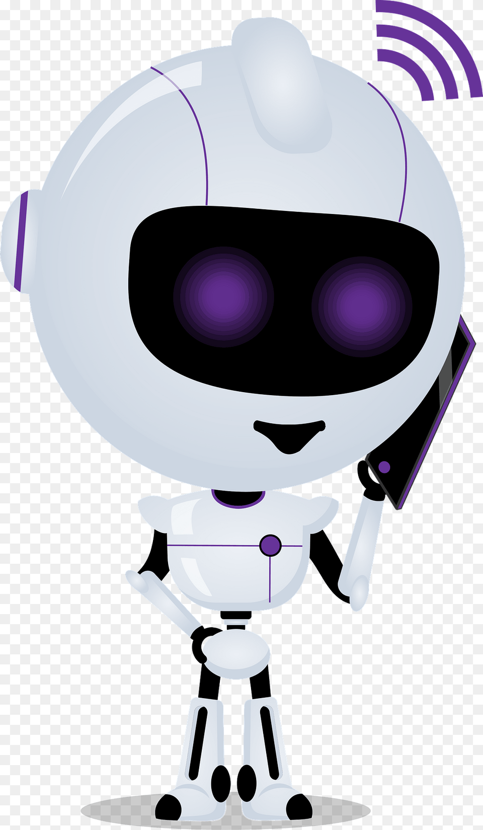 Robot With Phone Clipart, Clothing, Hardhat, Helmet Free Transparent Png