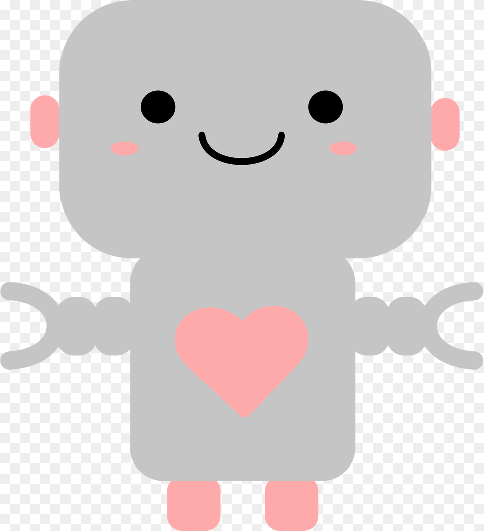 Robot With Pink Heart Clipart, Baby, Person, Face, Head Png Image