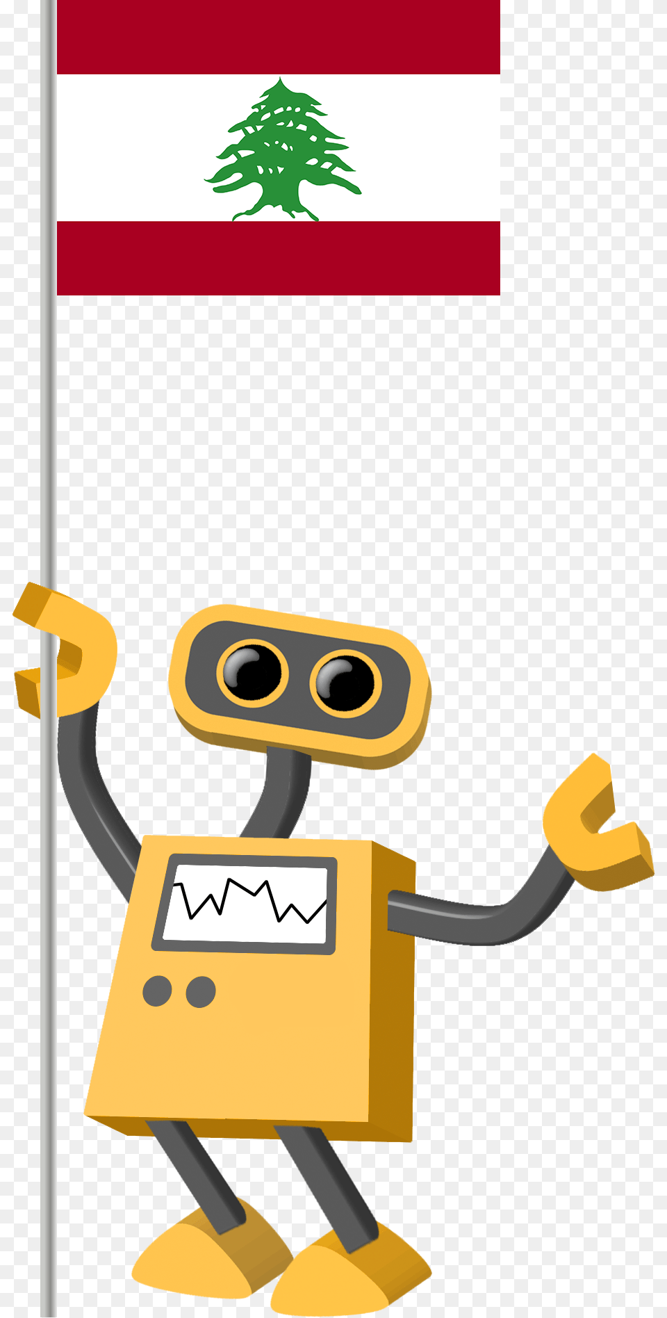 Robot With Stop Sign Free Transparent Png