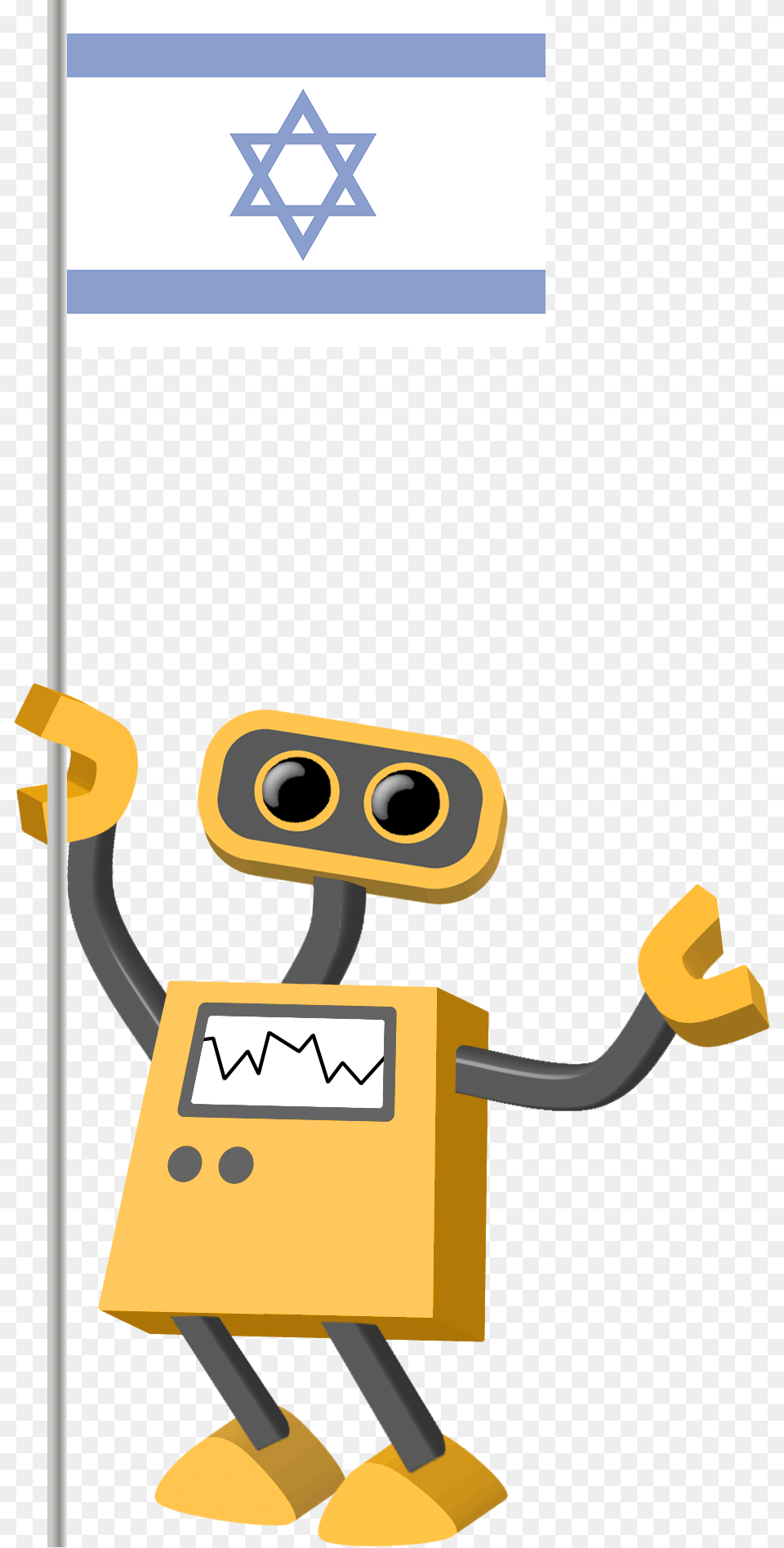 Robot With Stop Sign Png