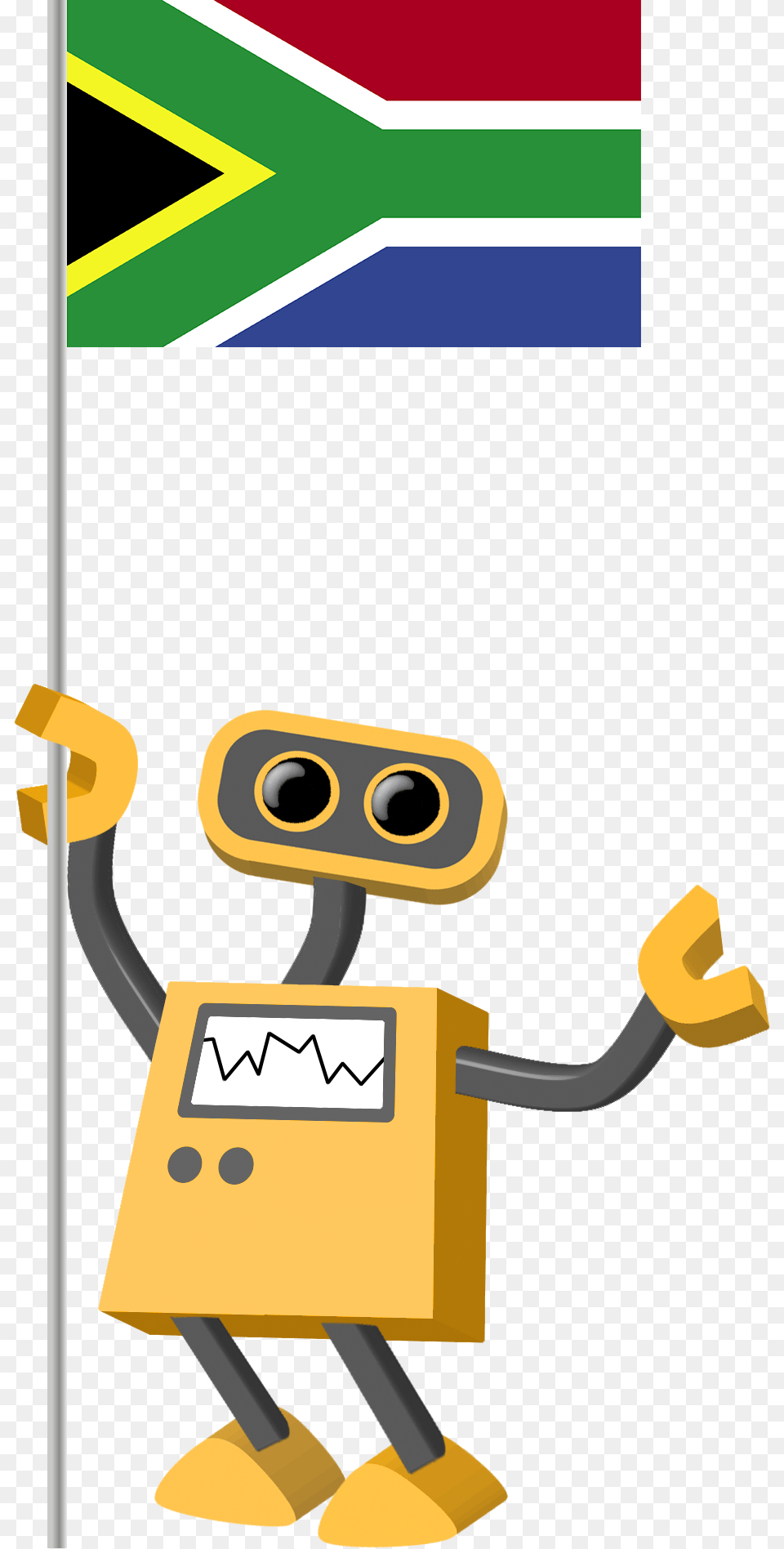 Robot With Stop Sign Png