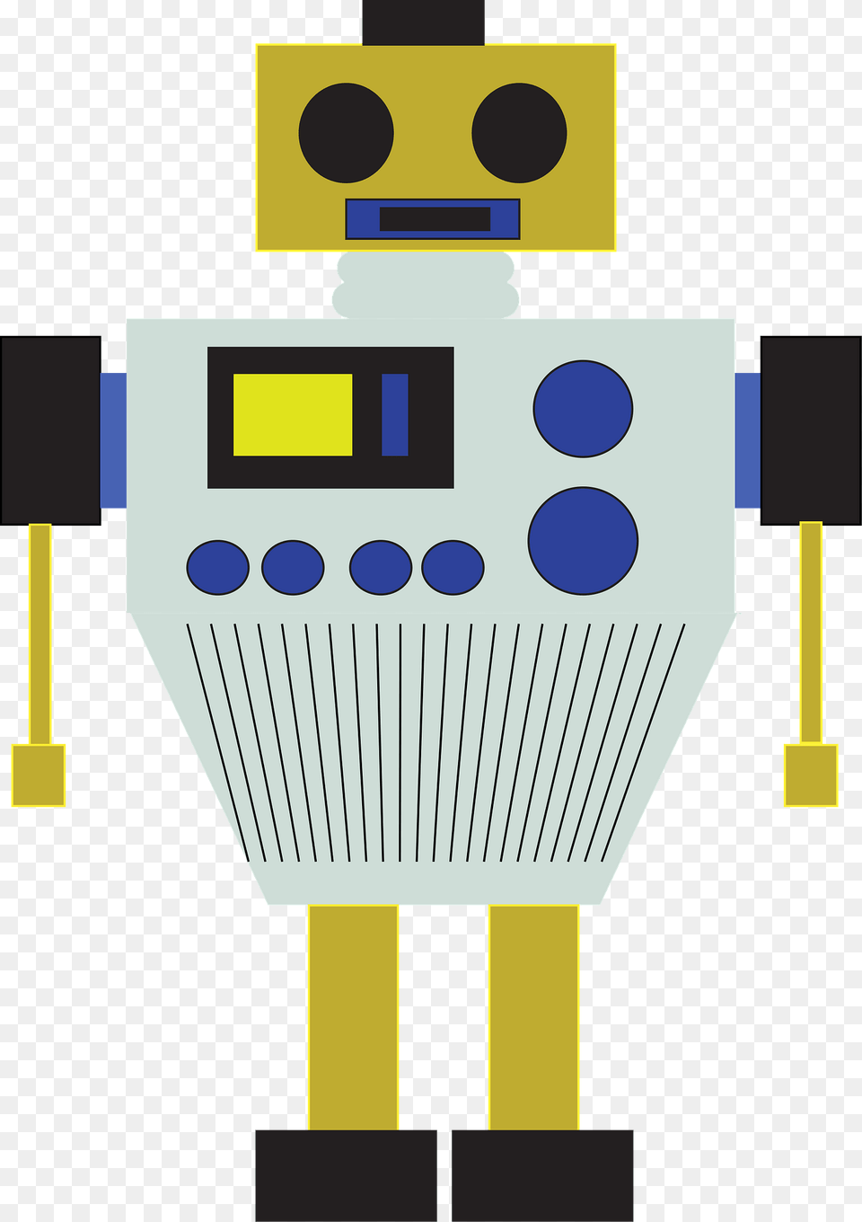 Robot Yellow Face And White Body Clipart Png Image