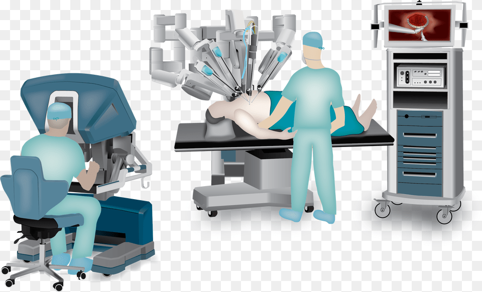 Robotic Heart Surgery Robotic Surgery Transparent, Person, Operating Theatre, Medical Procedure, Indoors Png Image