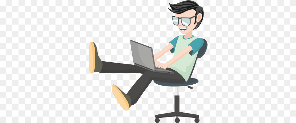 Robotic Process Automation Skills Freelancer, Sitting, Computer, Electronics, Person Png Image